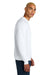 District DT1304 Mens Perfect Tri Fleece Crewneck Sweatshirt White Model Side