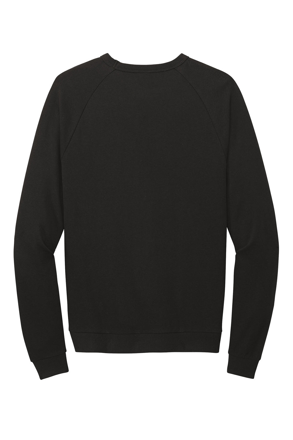 District DT1304 Mens Perfect Tri Fleece Crewneck Sweatshirt Black Flat Back