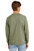 District DT1304 Mens Perfect Tri Fleece Crewneck Sweatshirt Military Green Frost Model Back