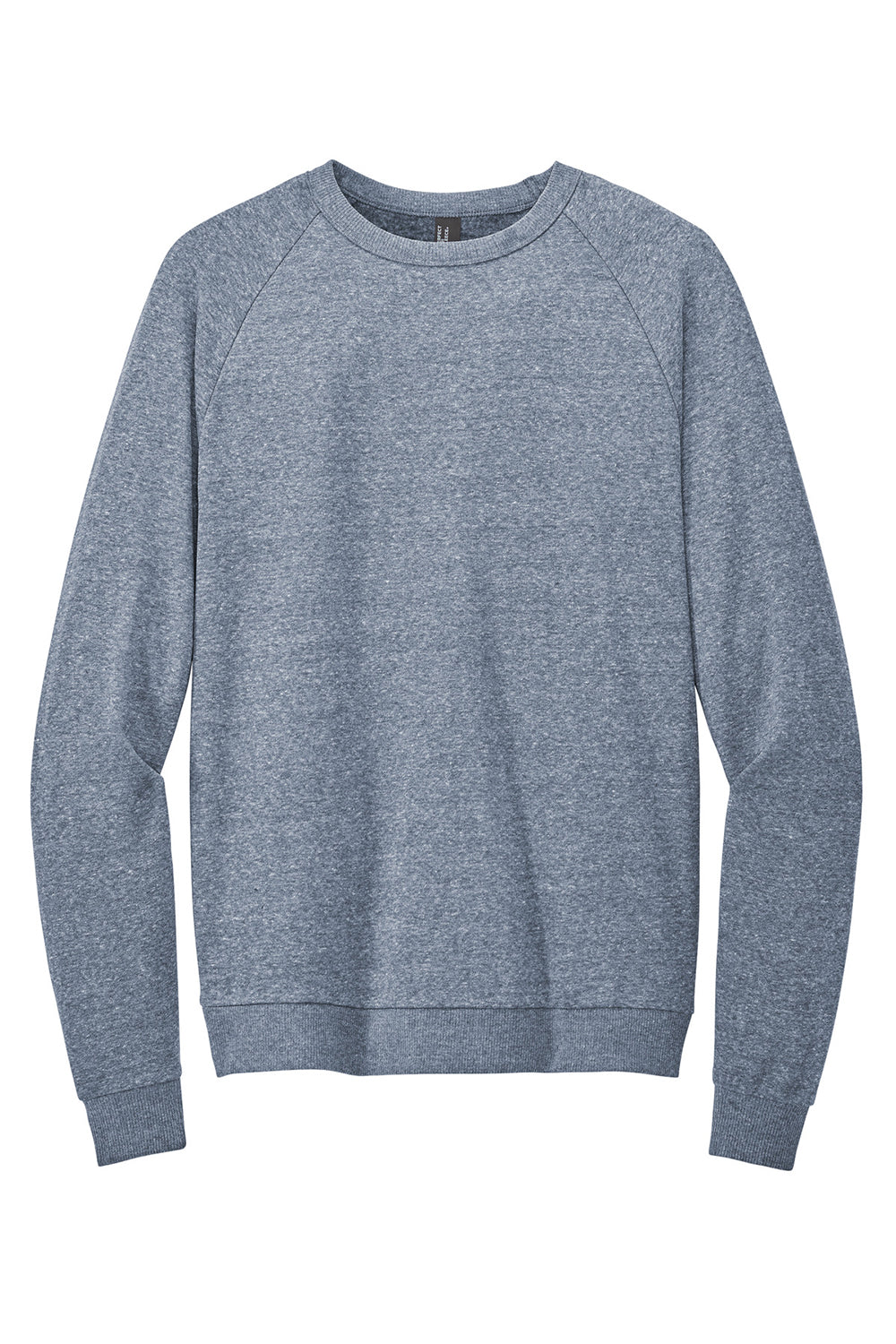 District DT1304 Mens Perfect Tri Fleece Crewneck Sweatshirt Navy Blue Frost Flat Front