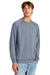 District DT1304 Mens Perfect Tri Fleece Crewneck Sweatshirt Navy Blue Frost Model Front