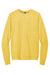 District DT1304 Mens Perfect Tri Fleece Crewneck Sweatshirt Heather Ochre Yellow Flat Front