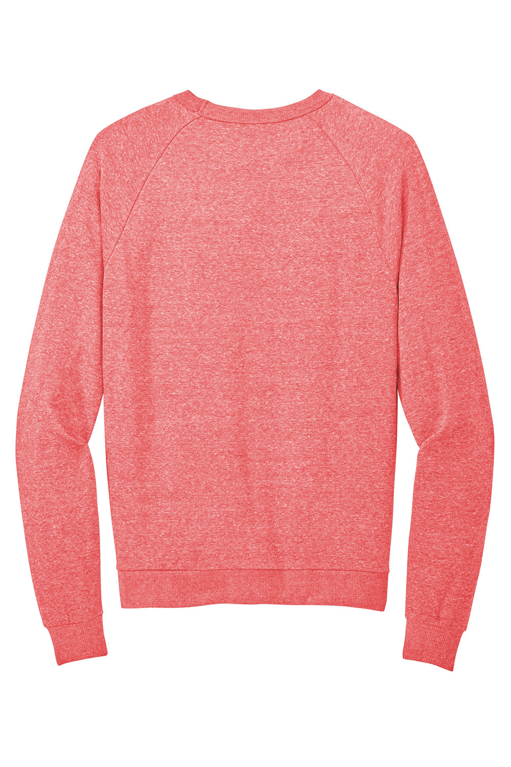 District DT1304 Mens Perfect Tri Fleece Crewneck Sweatshirt Red Frost Flat Back