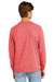 District DT1304 Mens Perfect Tri Fleece Crewneck Sweatshirt Red Frost Model Back