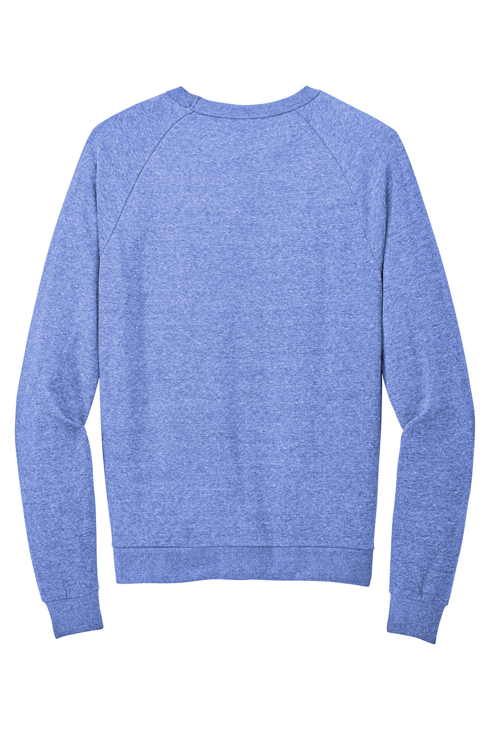 District DT1304 Mens Perfect Tri Fleece Crewneck Sweatshirt Royal Blue Frost Flat Back