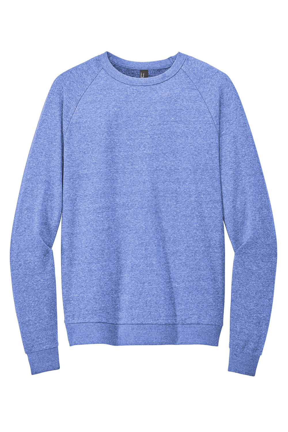 District DT1304 Mens Perfect Tri Fleece Crewneck Sweatshirt Royal Blue Frost Flat Front