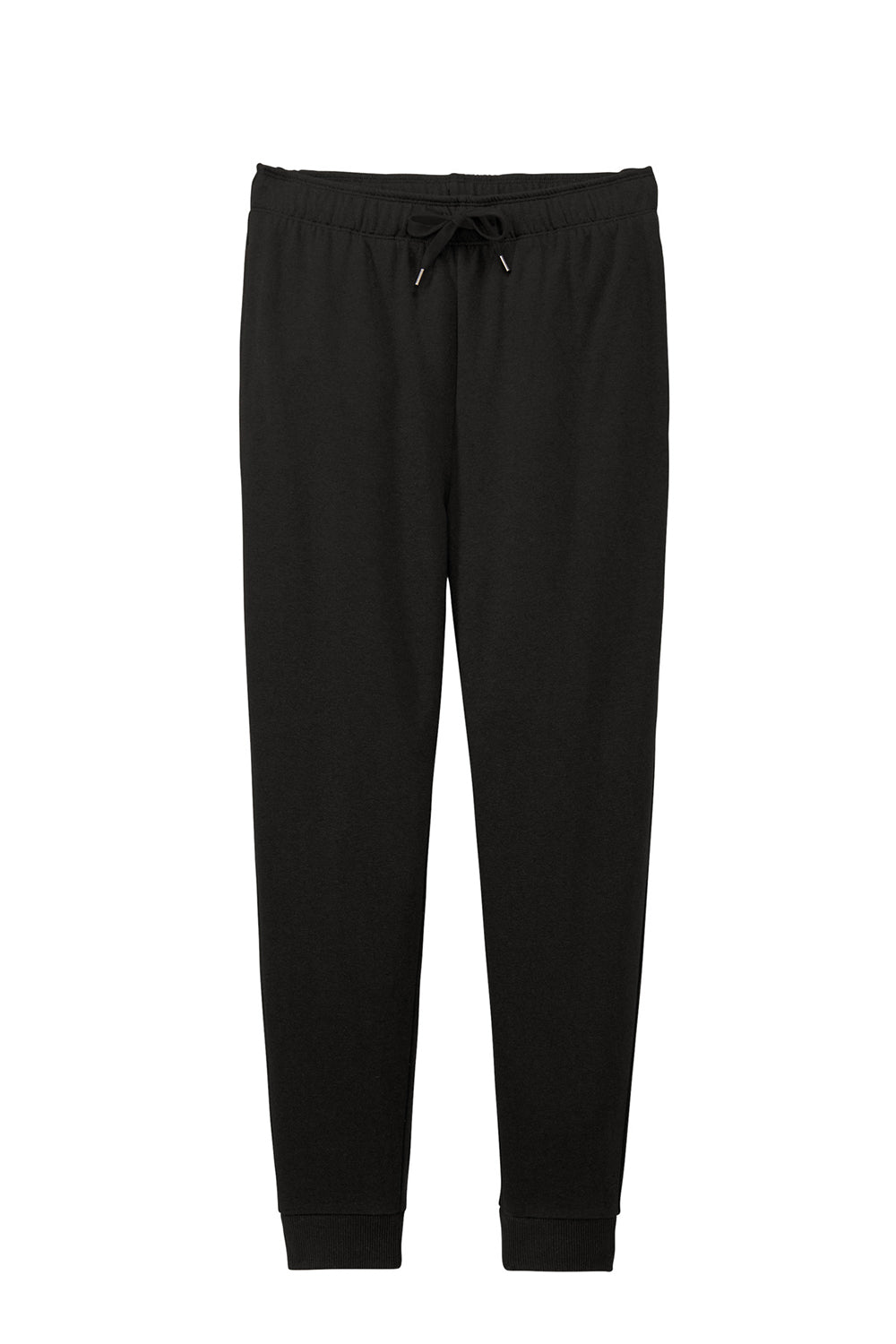 District DT1307 Mens Perfect Tri Fleece Jogger Sweatpants w/ Pockets Black Flat Front