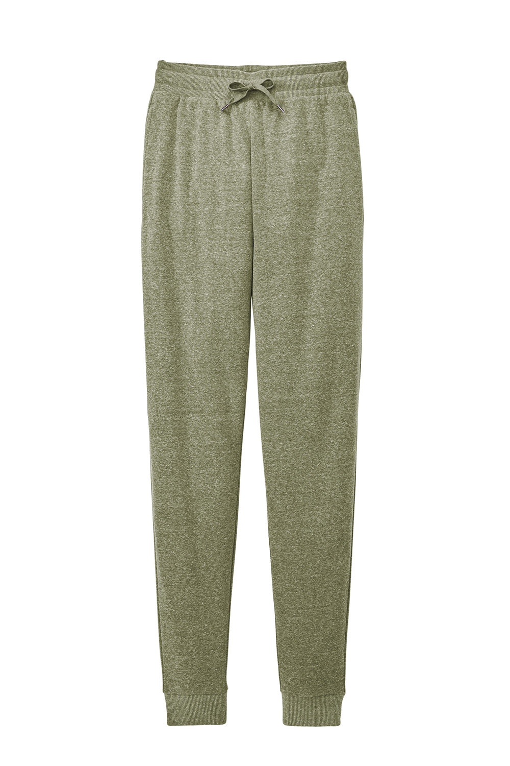 District DT1307 Mens Perfect Tri Fleece Jogger Sweatpants w/ Pockets Military Green Frost Flat Front