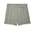 District DT1309 Womens Perfect Tri Fleece Shorts w/ Pockets Grey Frost Flat Front