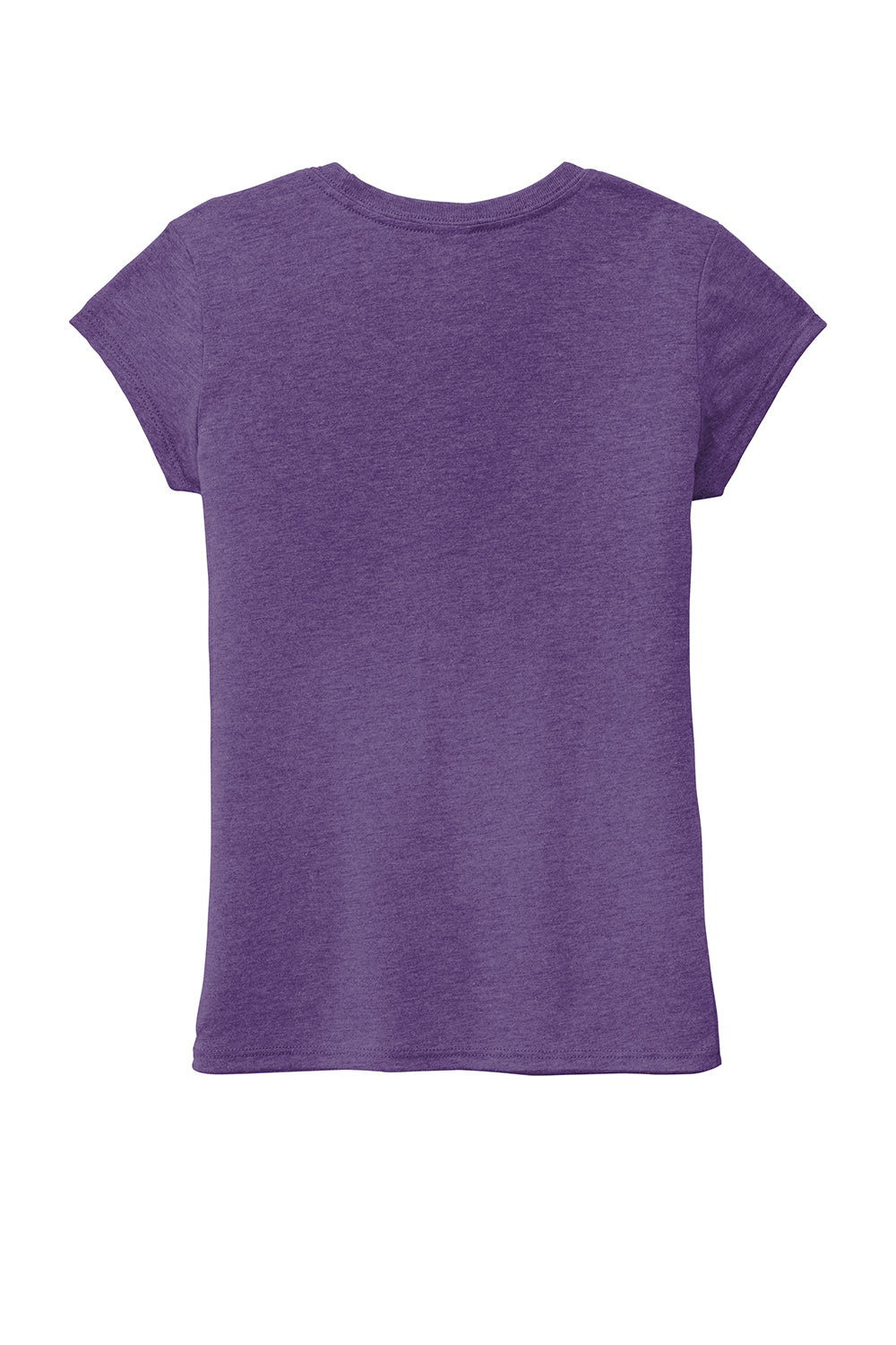 District DT130YG Youth Girls Perfect Short Sleeve Crewneck T-Shirt Purple Frost Flat Back