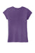 District DT130YG Youth Girls Perfect Short Sleeve Crewneck T-Shirt Purple Frost Flat Back