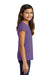 District DT130YG Youth Girls Perfect Short Sleeve Crewneck T-Shirt Purple Frost Model Side