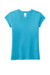 District DT130YG Youth Girls Perfect Short Sleeve Crewneck T-Shirt Turquoise Blue Frost Flat Front