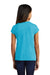 District DT130YG Youth Girls Perfect Short Sleeve Crewneck T-Shirt Turquoise Blue Frost Model Back