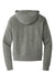 District DT1311 Womens Perfect Tri Fleece 1/4 Zip Hooded Sweatshirt Hoodie Heather Charcoal Grey Flat Back