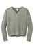 District DT1312 Womens Perfect Tri Fleece V-Neck Sweatshirt Grey Frost Flat Front