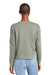 District DT1312 Womens Perfect Tri Fleece V-Neck Sweatshirt Grey Frost Model Back