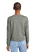 District DT1312 Womens Perfect Tri Fleece V-Neck Sweatshirt Heather Charcoal Grey Model Back