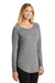 District DT132L Womens Perfect Tri Long Sleeve Crewneck T-Shirt Grey Frost Model 3q