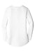 District DT132L Womens Perfect Tri Long Sleeve Crewneck T-Shirt White Flat Back