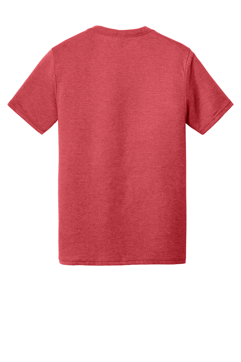 District DT1350 Mens Perfect Tri Short Sleeve V-Neck T-Shirt Red Frost Flat Back