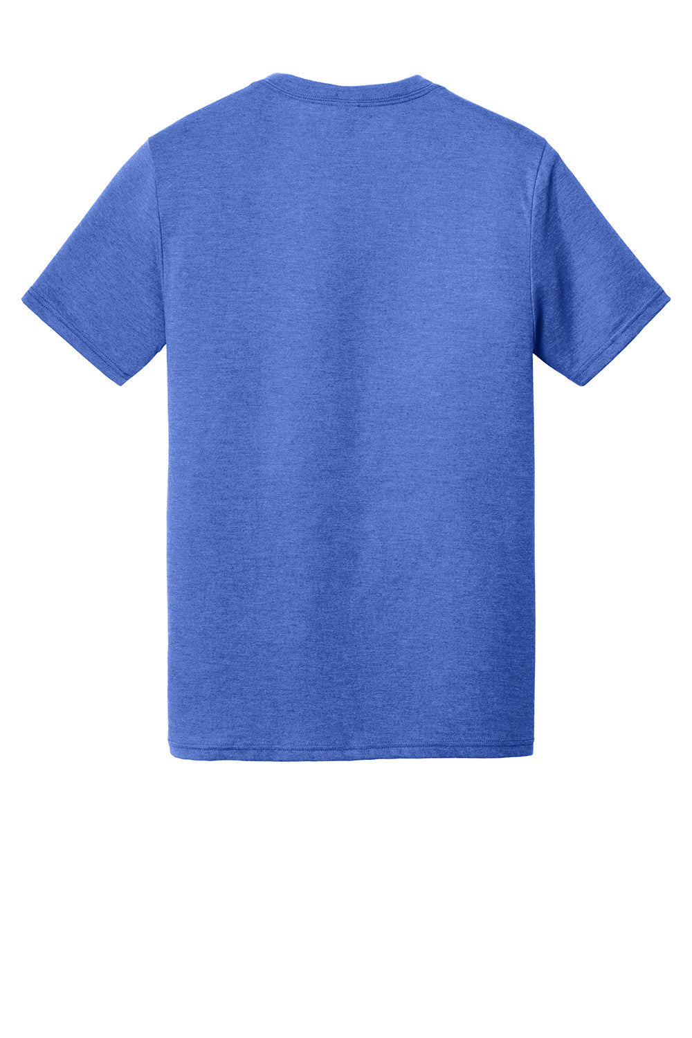 District DT1350 Mens Perfect Tri Short Sleeve V-Neck T-Shirt Royal Blue Frost Flat Back