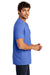 District DT1350 Mens Perfect Tri Short Sleeve V-Neck T-Shirt Royal Blue Frost Model Side