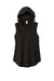 District DT1375 Womens Perfect Sleeveless Hooded T-Shirt Hoodie Black Flat Front