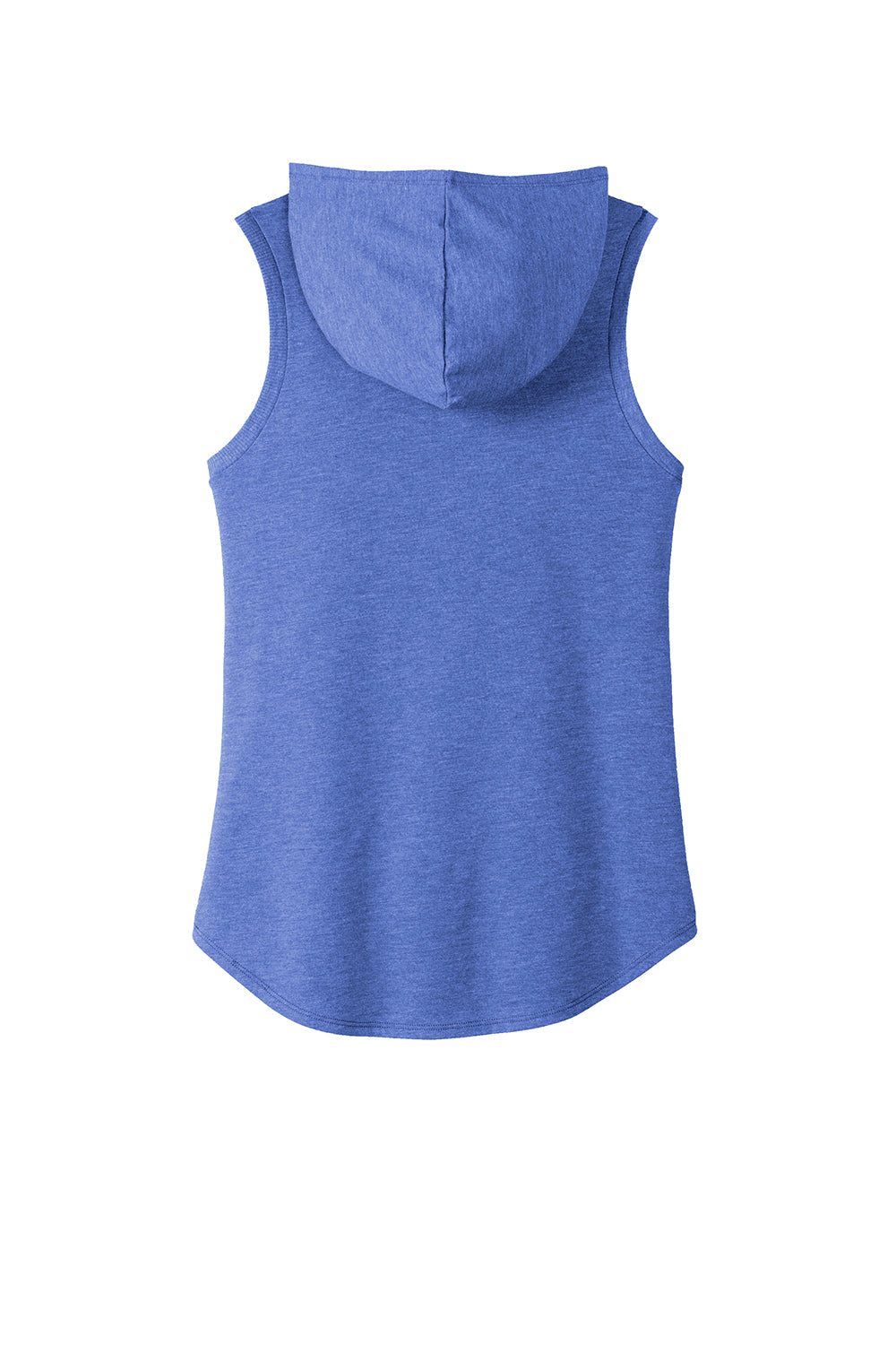 District DT1375 Womens Perfect Sleeveless Hooded T-Shirt Hoodie Royal Blue Frost Flat Back