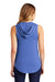 District DT1375 Womens Perfect Sleeveless Hooded T-Shirt Hoodie Royal Blue Frost Model Back