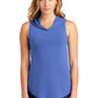 District Womens Perfect Sleeveless Hooded T-Shirt Hoodie - Royal Blue Frost