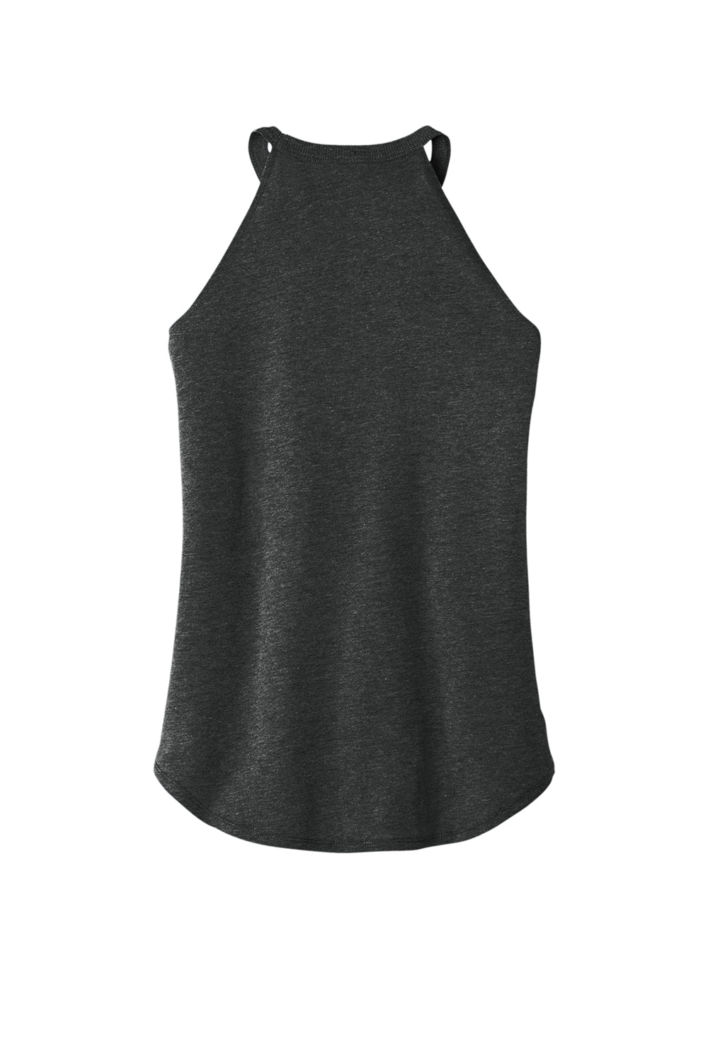 District DT137L Womens Perfect Tri Rocker Tank Top Black Frost Flat Back