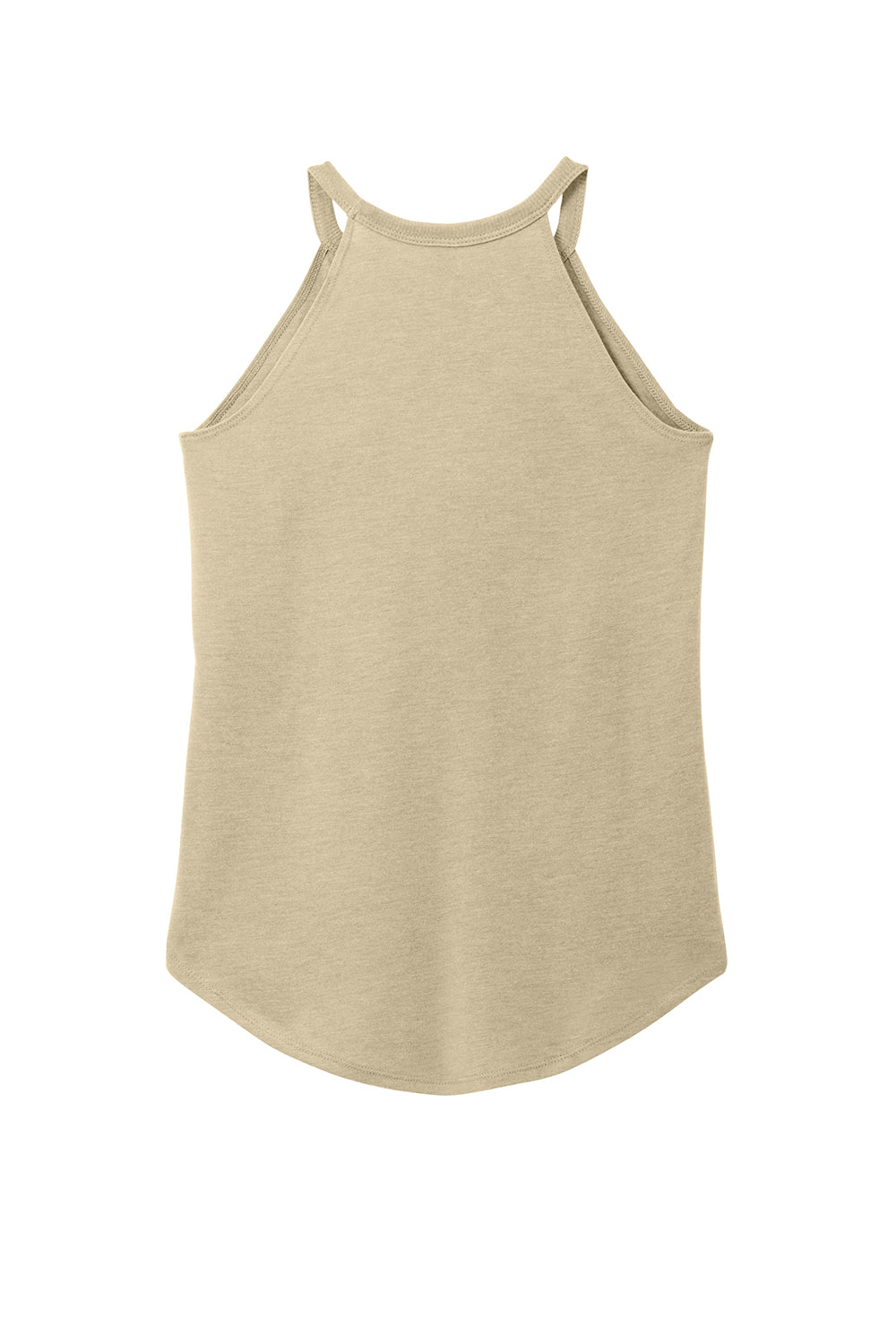 District DT137L Womens Perfect Tri Rocker Tank Top Heather Desert Tan Flat Back