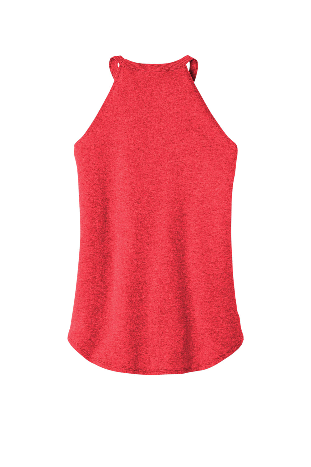 District DT137L Womens Perfect Tri Rocker Tank Top Red Frost Flat Back