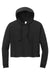 District DT1390L Womens Perfect Tri Midi Hooded Sweatshirt Hoodie Black Flat Front