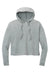 District DT1390L Womens Perfect Tri Midi Hooded Sweatshirt Hoodie Grey Frost Flat Front