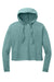 District DT1390L Womens Perfect Tri Midi Hooded Sweatshirt Hoodie Heather Eucalyptus Blue Flat Front