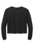 District DT141 Womens Perfect Tri Midi Long Sleeve Crewneck T-Shirt Black Flat Back