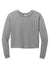 District DT141 Womens Perfect Tri Midi Long Sleeve Crewneck T-Shirt Grey Frost Flat Front