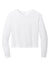 District DT141 Womens Perfect Tri Midi Long Sleeve Crewneck T-Shirt White Flat Front