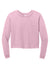 District DT141 Womens Perfect Tri Midi Long Sleeve Crewneck T-Shirt Heather Wisteria Pink Flat Front