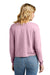 District DT141 Womens Perfect Tri Midi Long Sleeve Crewneck T-Shirt Heather Wisteria Pink Model Back