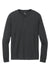 District DT145 Mens Perfect Tri Long Sleeve Henley T-Shirt Black Frost Flat Front