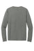 District DT145 Mens Perfect Tri Long Sleeve Henley T-Shirt Heather Charcoal Grey Flat Back