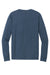 District DT145 Mens Perfect Tri Long Sleeve Henley T-Shirt Navy Blue Frost Flat Back