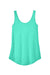 District DT151 Womens Perfect Tri Relaxed Tank Top Heather Aqua Blue Flat Front