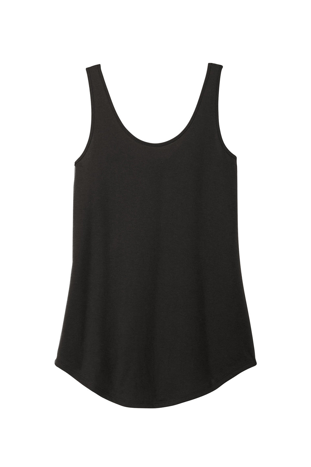 District DT151 Womens Perfect Tri Relaxed Tank Top Black Flat Front