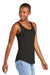 District DT151 Womens Perfect Tri Relaxed Tank Top Black Model Side