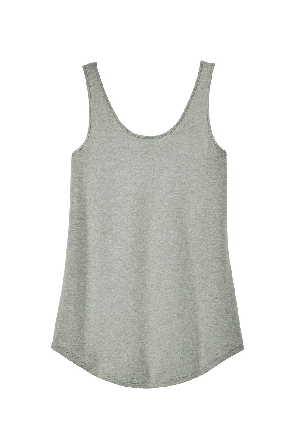 District DT151 Womens Perfect Tri Relaxed Tank Top Heather Grey Flat Back