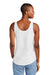 District DT151 Womens Perfect Tri Relaxed Tank Top White Model Back